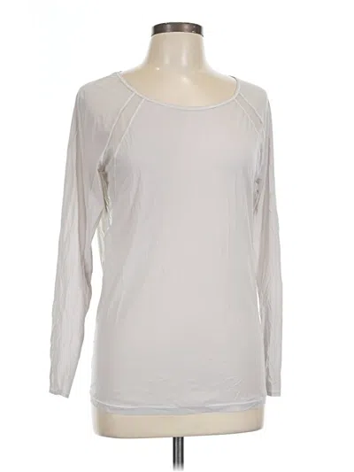 Pre-owned Lululemon Athletica Long Sleeve T-shirt In Ivory