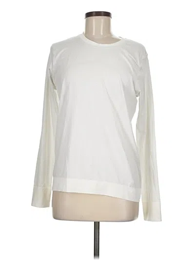 Pre-owned Lululemon Athletica Long Sleeve T-shirt In Ivory