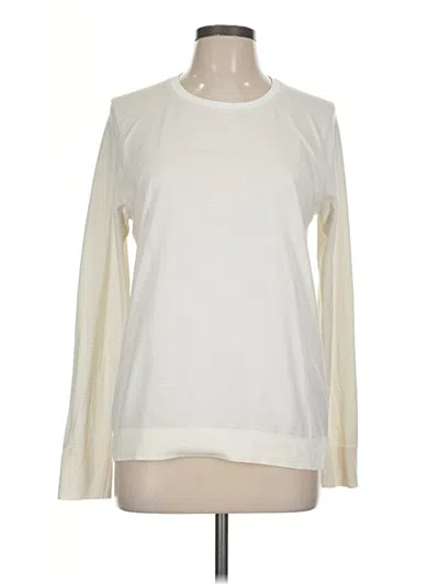 Pre-owned Lululemon Athletica Long Sleeve T-shirt In Ivory