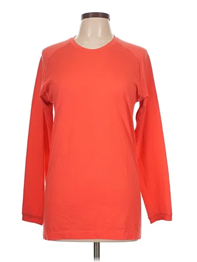 Pre-owned Lululemon Athletica Long Sleeve T-shirt In Orange