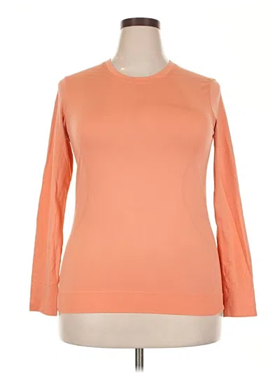 Pre-owned Lululemon Athletica Long Sleeve T-shirt In Orange