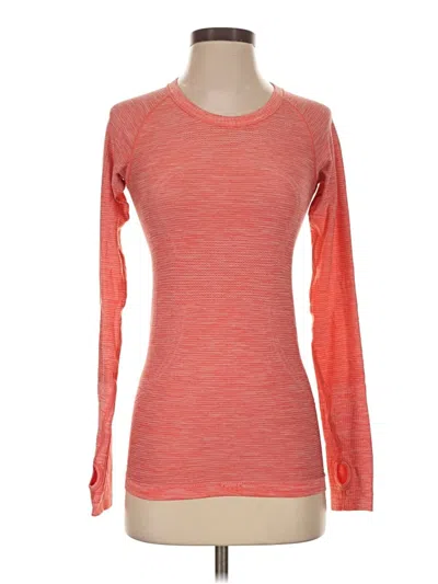 Pre-owned Lululemon Athletica Long Sleeve T-shirt In Orange