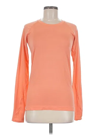 Pre-owned Lululemon Athletica Long Sleeve T-shirt In Orange