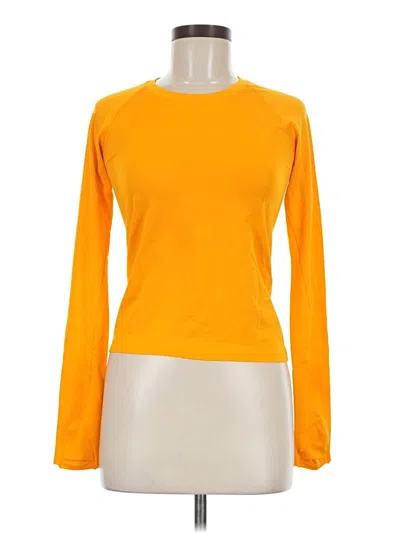 Pre-owned Lululemon Athletica Long Sleeve T-shirt In Orange