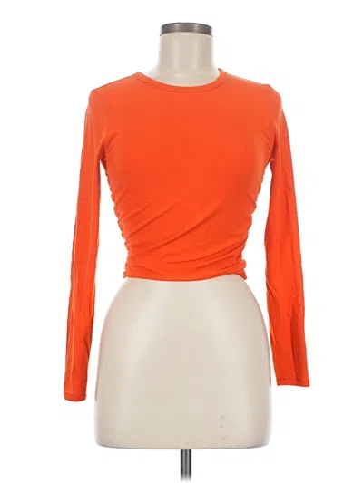 Pre-owned Lululemon Athletica Long Sleeve T-shirt In Orange