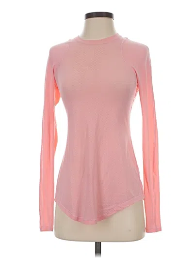 Pre-owned Lululemon Athletica Long Sleeve T-shirt In Pink