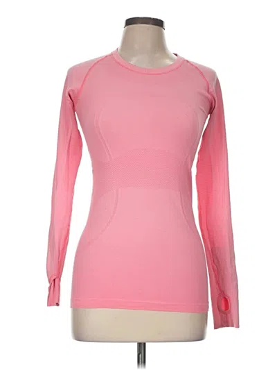 Pre-owned Lululemon Athletica Long Sleeve T-shirt In Pink