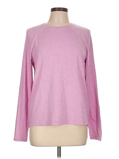 Pre-owned Lululemon Athletica Long Sleeve T-shirt In Pink