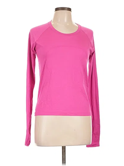 Pre-owned Lululemon Athletica Long Sleeve T-shirt In Pink