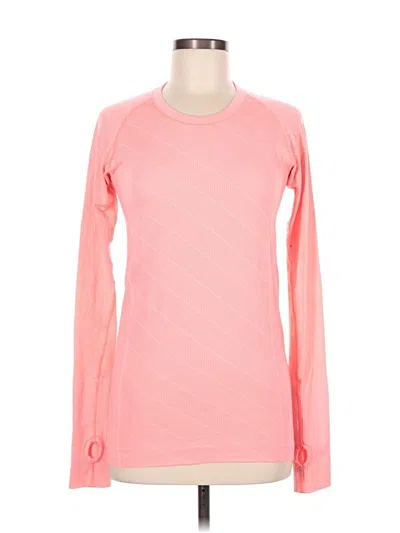 Pre-owned Lululemon Athletica Long Sleeve T-shirt In Pink