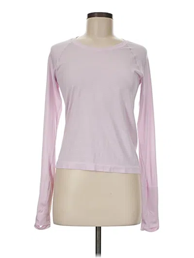 Pre-owned Lululemon Athletica Long Sleeve T-shirt In Pink