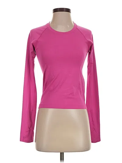 Pre-owned Lululemon Athletica Long Sleeve T-shirt In Pink