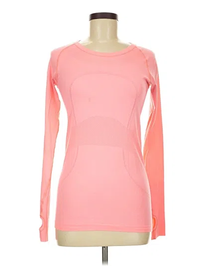 Pre-owned Lululemon Athletica Long Sleeve T-shirt In Pink