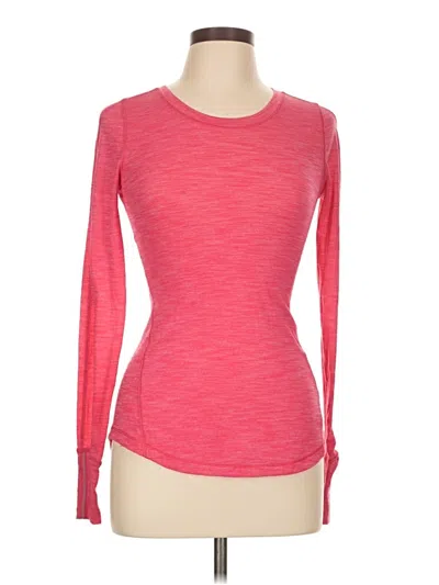 Pre-owned Lululemon Athletica Long Sleeve T-shirt In Pink