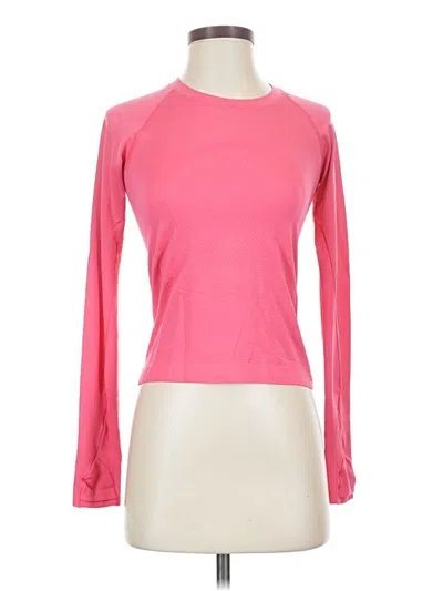 Pre-owned Lululemon Athletica Long Sleeve T-shirt In Pink