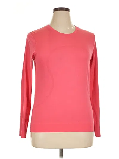 Pre-owned Lululemon Athletica Long Sleeve T-shirt In Pink