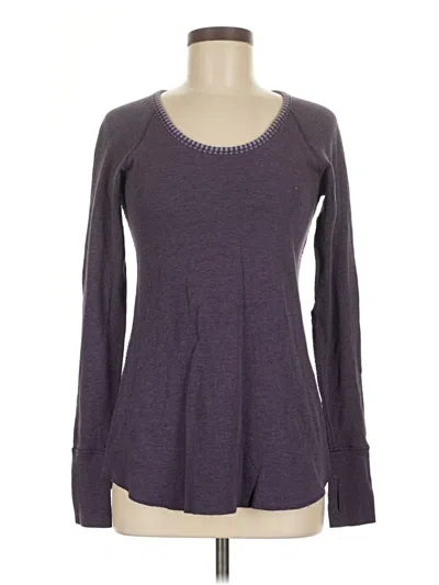Pre-owned Lululemon Athletica Long Sleeve T-shirt In Purple