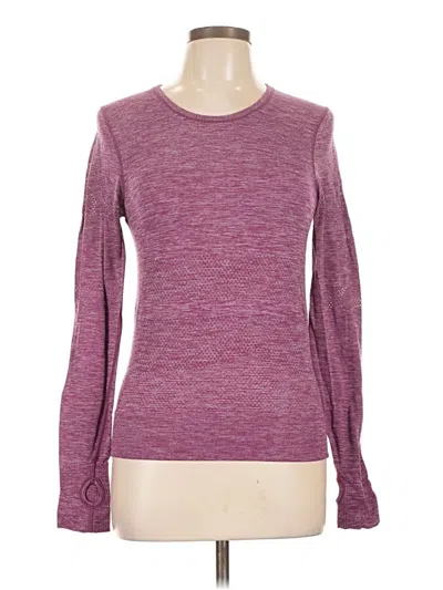 Pre-owned Lululemon Athletica Long Sleeve T-shirt In Purple