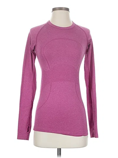 Pre-owned Lululemon Athletica Long Sleeve T-shirt In Purple