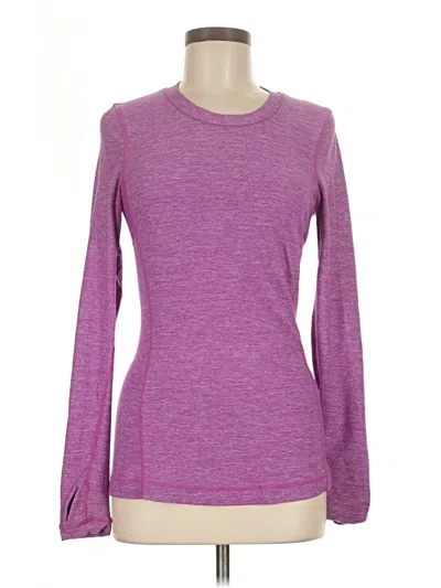 Pre-owned Lululemon Athletica Long Sleeve T-shirt In Purple
