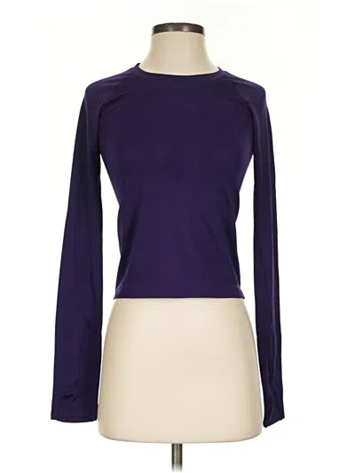 Pre-owned Lululemon Athletica Long Sleeve T-shirt In Purple