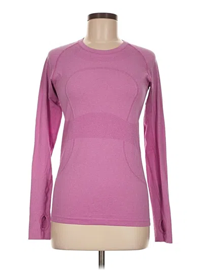 Pre-owned Lululemon Athletica Long Sleeve T-shirt In Purple