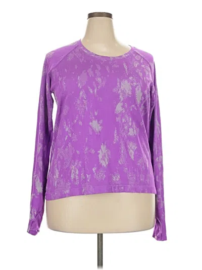 Pre-owned Lululemon Athletica Long Sleeve T-shirt In Purple