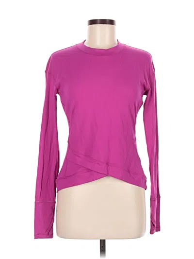 Pre-owned Lululemon Athletica Long Sleeve T-shirt In Purple