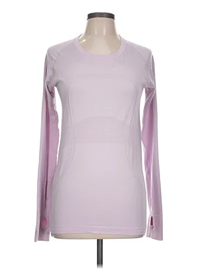 Pre-owned Lululemon Athletica Long Sleeve T-shirt In Purple