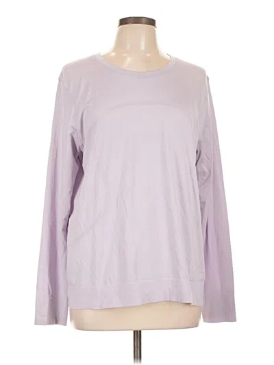 Pre-owned Lululemon Athletica Long Sleeve T-shirt In Purple