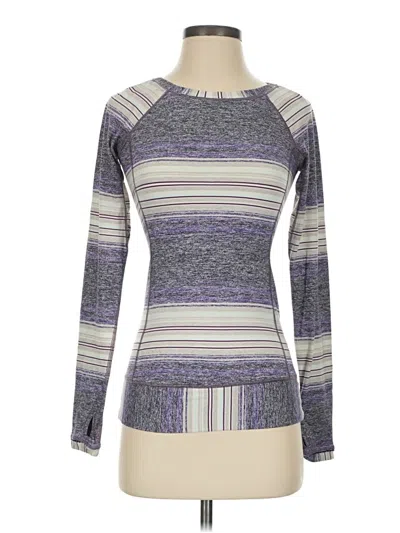 Pre-owned Lululemon Athletica Long Sleeve T-shirt In Purple