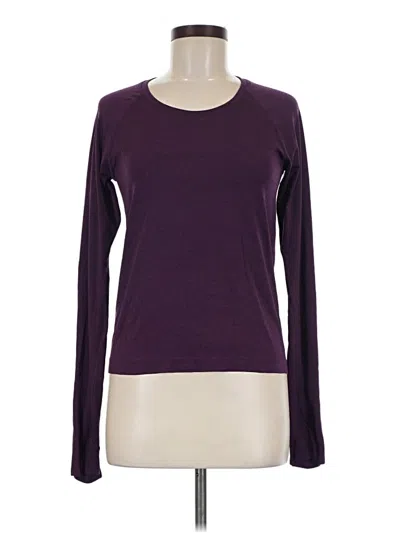Pre-owned Lululemon Athletica Long Sleeve T-shirt In Purple