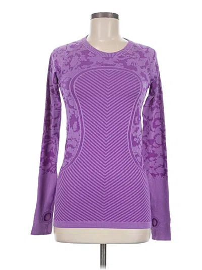 Pre-owned Lululemon Athletica Long Sleeve T-shirt In Purple