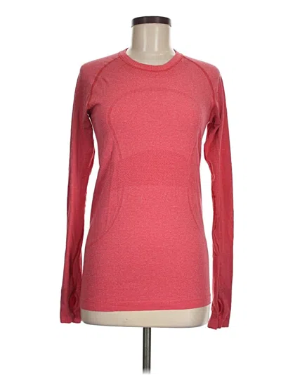 Pre-owned Lululemon Athletica Long Sleeve T-shirt In Red