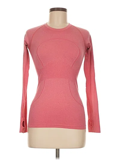 Pre-owned Lululemon Athletica Long Sleeve T-shirt In Red