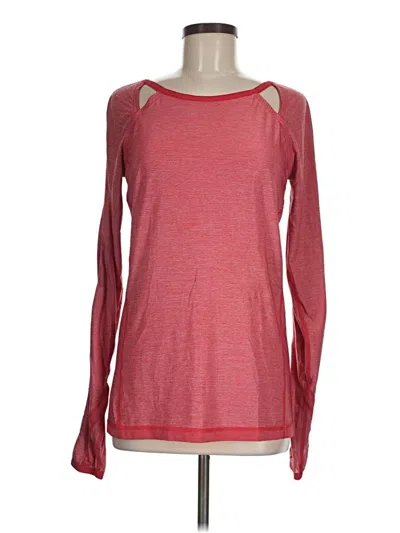 Pre-owned Lululemon Athletica Long Sleeve T-shirt In Red