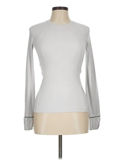 Pre-owned Lululemon Athletica Long Sleeve T-shirt In Silver