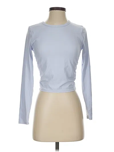 Pre-owned Lululemon Athletica Long Sleeve T-shirt In Silver