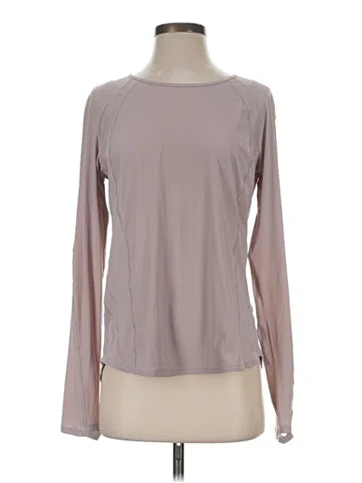Pre-owned Lululemon Athletica Long Sleeve T-shirt In Tan