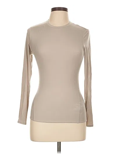 Pre-owned Lululemon Athletica Long Sleeve T-shirt In Tan