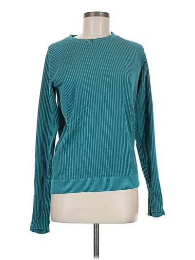 Pre-owned Lululemon Athletica Long Sleeve T-shirt In Teal