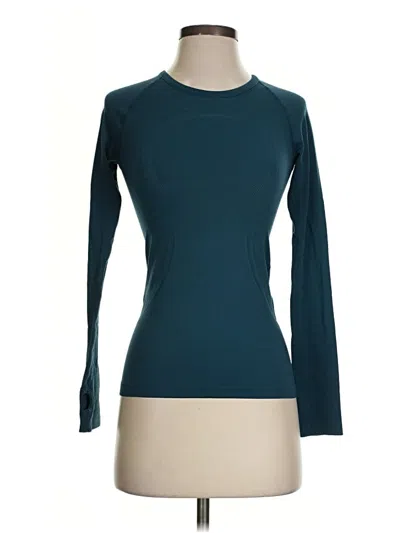 Pre-owned Lululemon Athletica Long Sleeve T-shirt In Teal