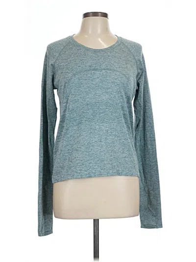 Pre-owned Lululemon Athletica Long Sleeve T-shirt In Teal