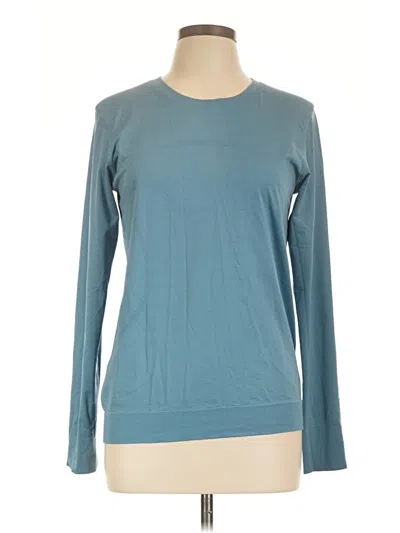 Pre-owned Lululemon Athletica Long Sleeve T-shirt In Teal