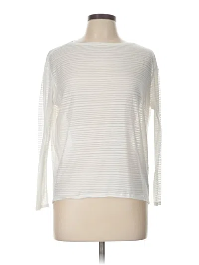 Pre-owned Lululemon Athletica Long Sleeve T-shirt In White
