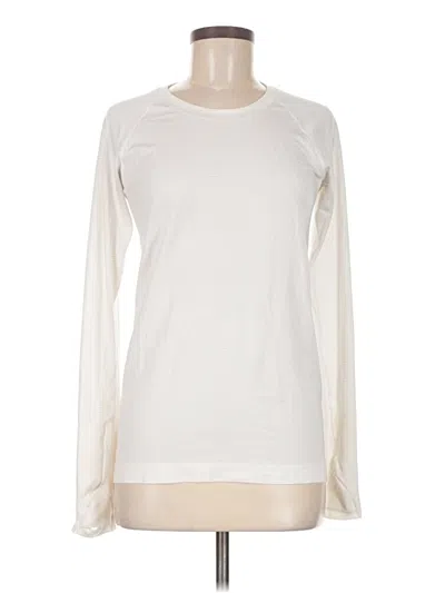 Pre-owned Lululemon Athletica Long Sleeve T-shirt In White