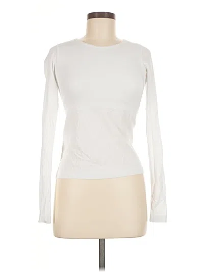 Pre-owned Lululemon Athletica Long Sleeve T-shirt In White