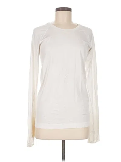 Pre-owned Lululemon Athletica Long Sleeve T-shirt In White