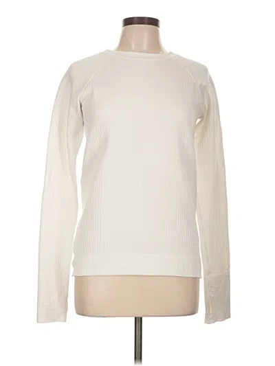 Pre-owned Lululemon Athletica Long Sleeve T-shirt In White
