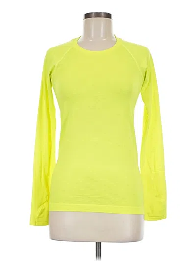 Pre-owned Lululemon Athletica Long Sleeve T-shirt In Yellow